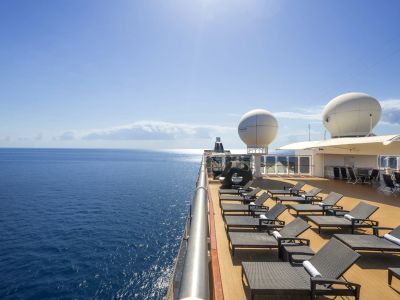 At sea