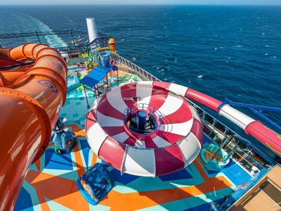At sea