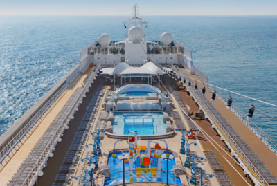 At sea