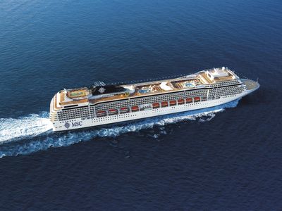  At sea